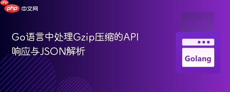 go语言中处理gzip压缩的api响应与json解析