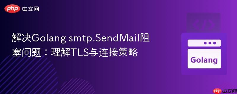 解决Golang smtp.SendMail阻塞问题:理解TLS与连接策略