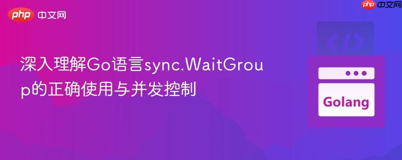 深入理解Go语言sync.WaitGroup的正确使用与并发控制