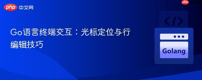 Go语言终端交互:光标定位与行编辑技巧