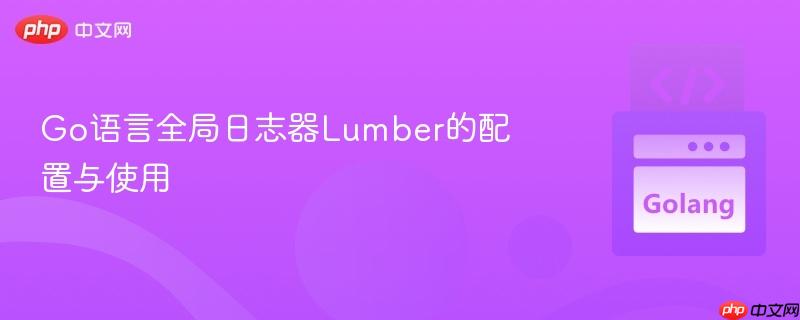 Go语言全局日志器Lumber的配置与使用