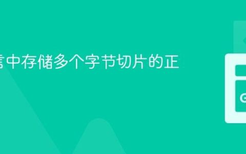 Go语言中存储多个字节切片的正确姿势