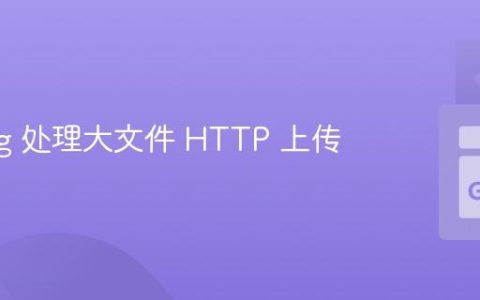 Golang 处理大文件 HTTP 上传