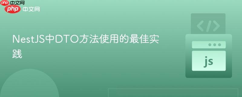 NestJS中DTO方法使用的最佳实践