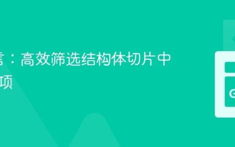 Go语言：高效筛选结构体切片中的匹配项