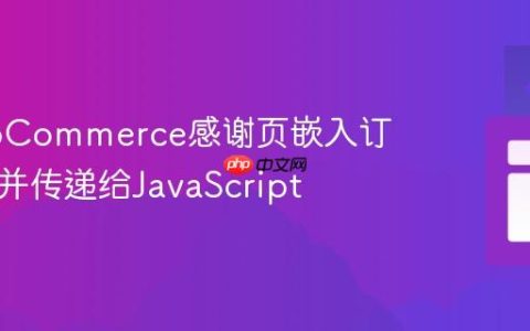 在WooCommerce感谢页嵌入订单详情并传递给JavaScript