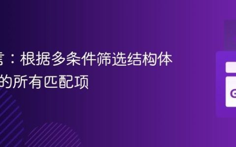 Go语言：根据多条件筛选结构体切片中的所有匹配项