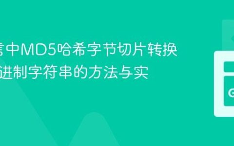 Go语言中MD5哈希字节切片转换为十六进制字符串的方法与实践