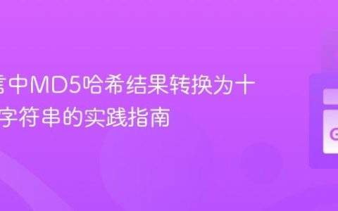 Go语言中MD5哈希结果转换为十六进制字符串的实践指南