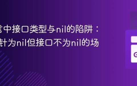 Go语言中接口类型与nil的陷阱：理解指针为nil但接口不为nil的场景