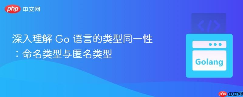深入理解 go 语言的类型同一性:命名类型与匿名类型