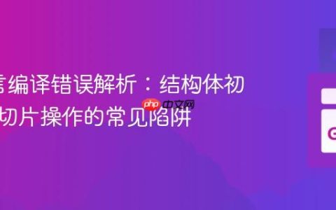 Go语言编译错误解析：结构体初始化与切片操作的常见陷阱