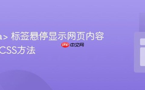实现  标签悬停显示网页内容预览的CSS方法