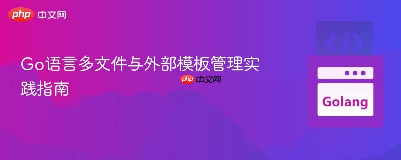 Go语言多文件与外部模板管理实践指南