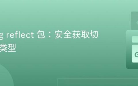 Golang reflect 包：安全获取切片元素类型