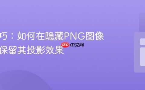 CSS技巧：如何在隐藏PNG图像的同时保留其投影效果