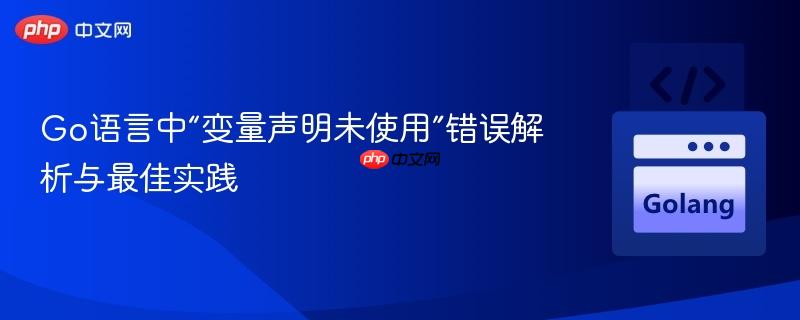Go语言中“变量声明未使用”错误解析与最佳实践