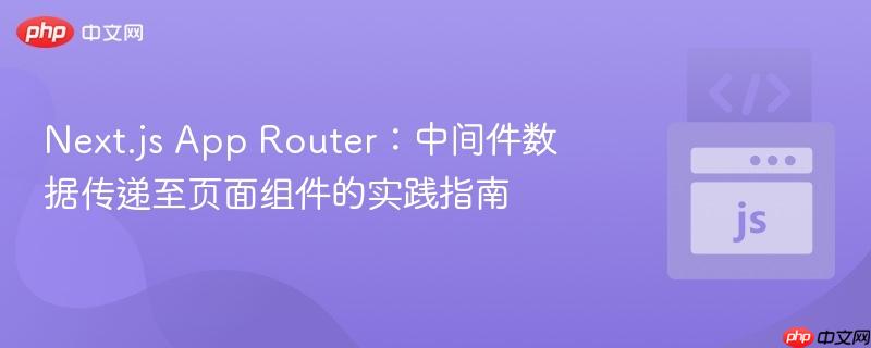 Next.js App Router:中间件数据传递至页面组件的实践指南