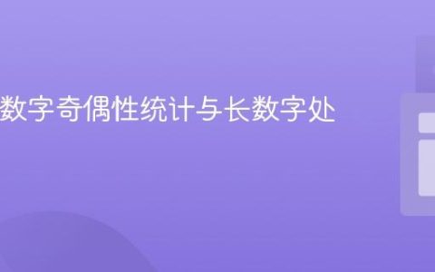 Java中数字奇偶性统计与长数字处理教程