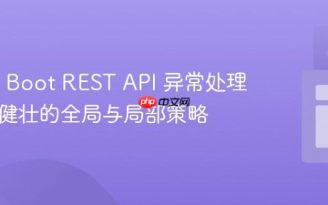 Spring Boot REST API 异常处理：构建健壮的全局与局部策略