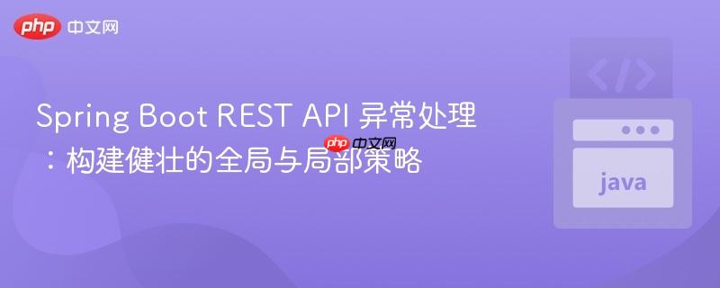 Spring Boot REST API 异常处理:构建健壮的全局与局部策略