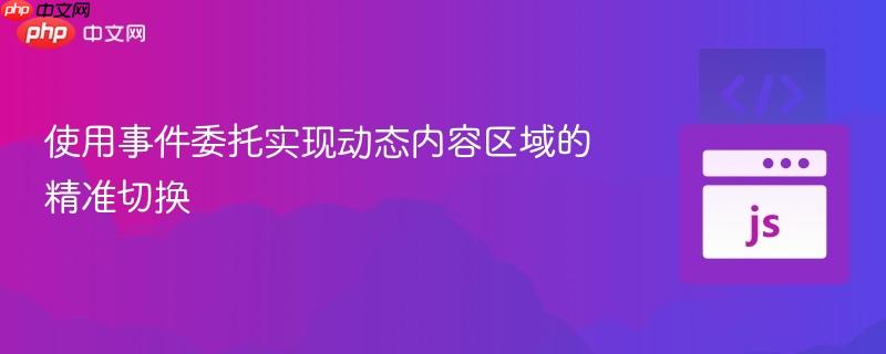 使用事件委托实现动态内容区域的精准切换