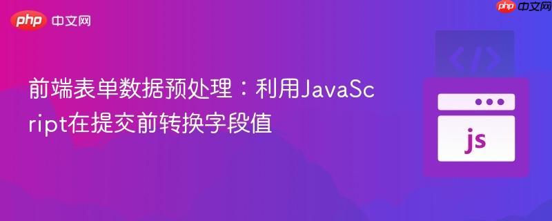 前端表单数据预处理:利用JavaScript在提交前转换字段值