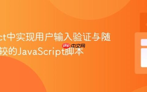 在React中实现用户输入验证与随机数比较的JavaScript脚本