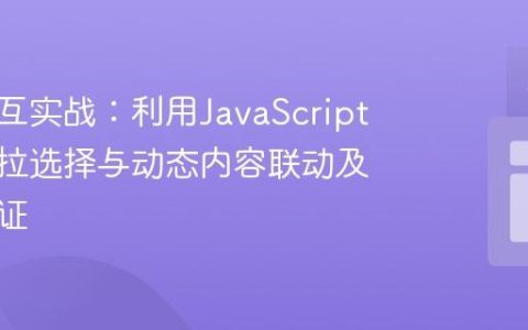 前端交互实战：利用JavaScript实现下拉选择与动态内容联动及表单验证