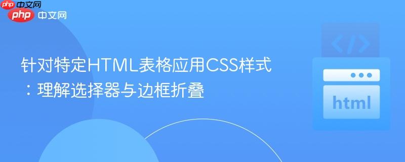针对特定HTML表格应用CSS样式:理解选择器与边框折叠