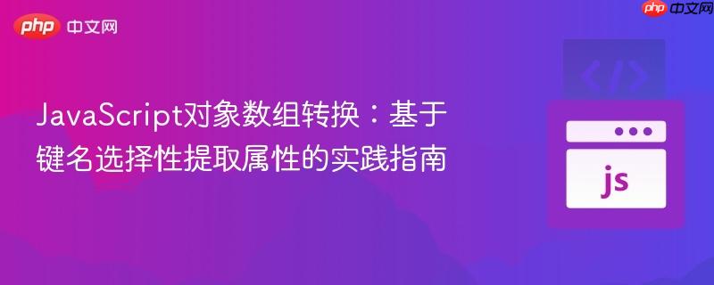JavaScript对象数组转换:基于键名选择性提取属性的实践指南