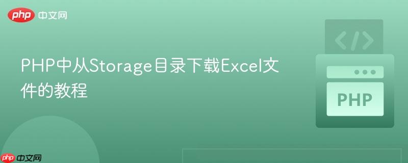 PHP中从Storage目录下载Excel文件的教程