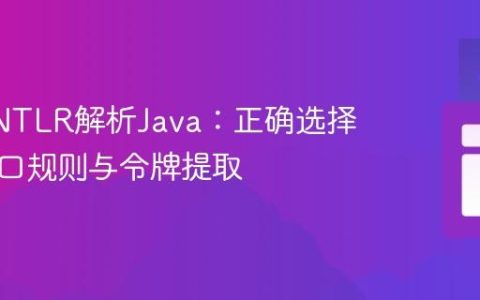 使用ANTLR解析Java：正确选择语法入口规则与令牌提取