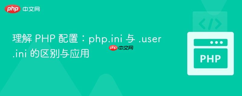 理解 PHP 配置:php.ini 与 .user.ini 的区别与应用