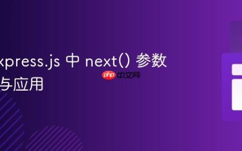理解 Express.js 中 next() 参数的机制与应用