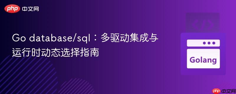 Go database/sql:多驱动集成与运行时动态选择指南
