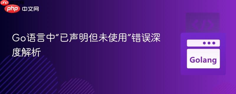 Go语言中“已声明但未使用”错误深度解析