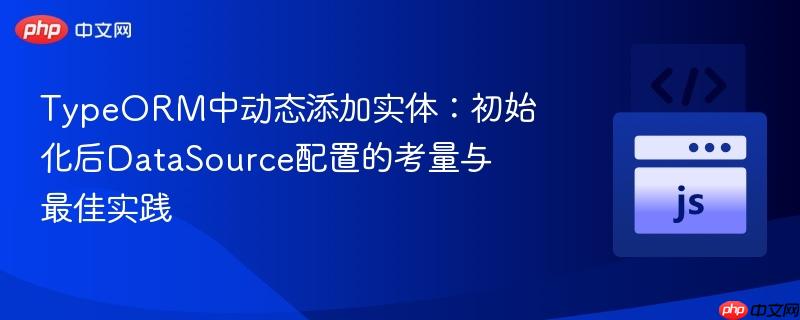 TypeORM中动态添加实体：初始化后DataSource配置的考量与最佳实践
