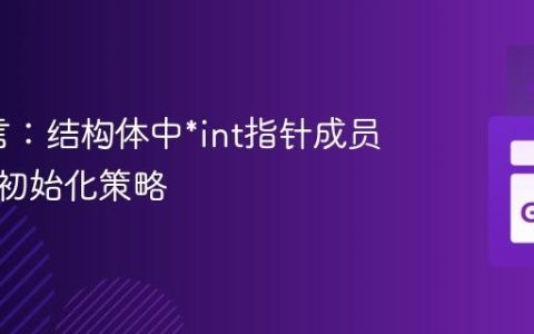 Go语言：结构体中*int指针成员的内联初始化策略
