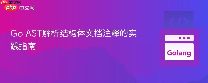 Go AST解析结构体文档注释的实践指南