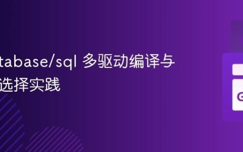 Go database/sql 多驱动编译与运行时选择实践
