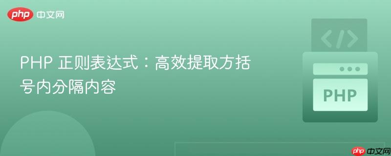 PHP 正则表达式:高效提取方括号内分隔内容