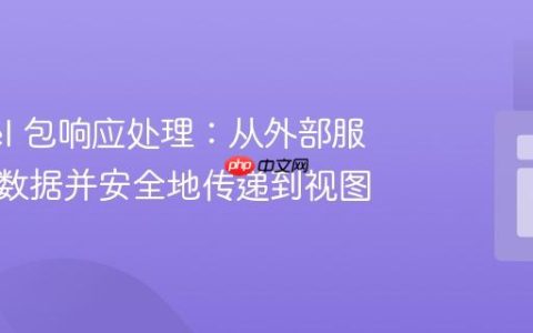 Laravel 包响应处理：从外部服务获取数据并安全地传递到视图