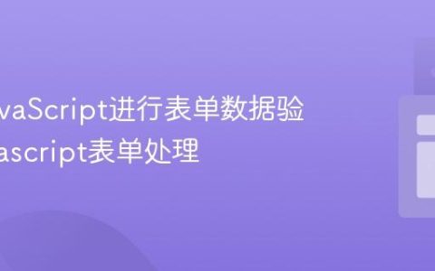 使用JavaScript进行表单数据验证_javascript表单处理