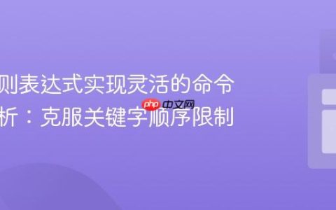 使用正则表达式实现灵活的命令参数解析：克服关键字顺序限制