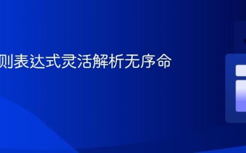 使用正则表达式灵活解析无序命令参数