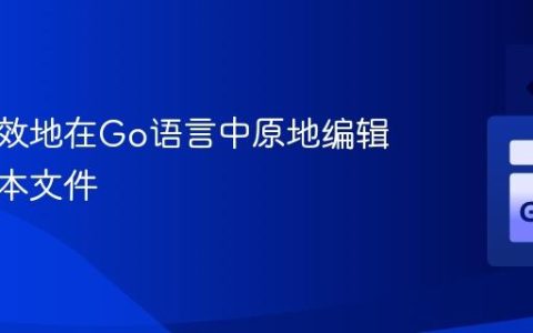 如何高效地在Go语言中原地编辑大型文本文件