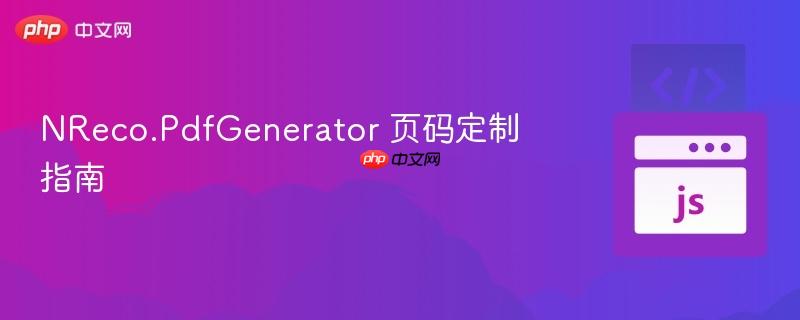 NReco.PdfGenerator 页码定制指南