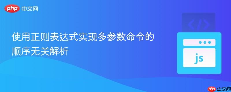 使用正则表达式实现多参数命令的顺序无关解析