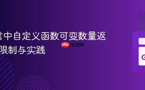 Go语言中自定义函数可变数量返回值的限制与实践